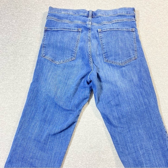 Banana Republic Jeans Women 12 Blue High Rise Slim Raw Hem Cropped Casual Denim - Picture 7 of 13
